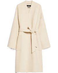 Weekend by Maxmara - Eris Belted Long-Sleeved Coat - Lyst