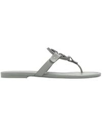 Tory Burch - Miller Logo-Plaque Sandals - Lyst