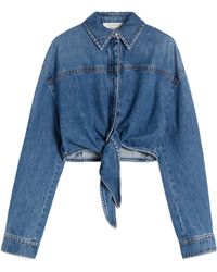 Sportmax - Spxpevera Cropped Denim Shirt - Lyst