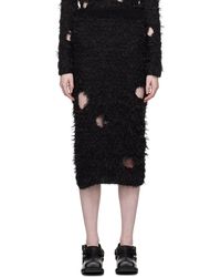 Acne Studios - Cut-Out Detailed Fitted-Fit Midi Skirt - Lyst