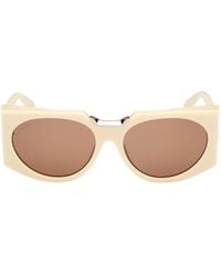Max Mara - Oval Frame Sunglasses - Lyst