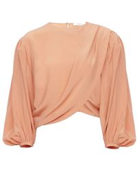 Chloé - Chloé Draped Cropped Top - Lyst