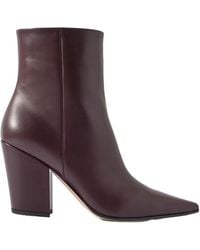 Gianvito Rossi - Keinna 85 Leather Ankle Boots - Lyst