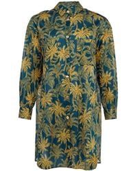 Eres - Tropicalprint Longsleeve Mini Dress - Lyst