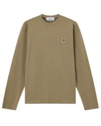 Stone Island - Regular-Fit Long-Sleeve T-Shirt With Tonal Compass Logo Patch - Lyst