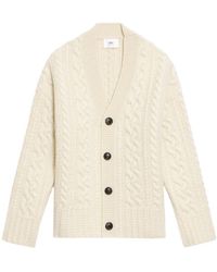 Ami Paris - Ami Cable Knit Buttoned Cardigan - Lyst