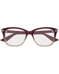 Gucci - Eyewear Square Frame Glasses - Lyst