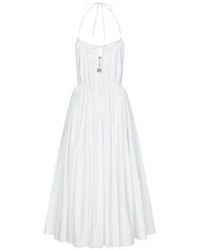 Dolce & Gabbana - Midi Cotton Dress With Circle Skirt - Lyst