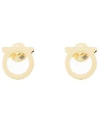 Ferragamo - Ferragamo Gancini Stud Earrings - Lyst