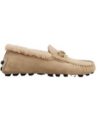 Tod's - Logo-Plaque Suede Loafers - Lyst