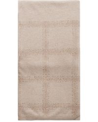 Brunello Cucinelli - Sequined Checked Wool, Cashmere And Silk-Blend Scarf - Lyst
