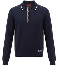 Gucci - Fine Knit Polo Shirt - Lyst