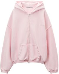 Alexander Wang - Logo-Detail Zip-Up Hoodie - Lyst