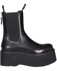 R13 - Logo Zipper Boots - Lyst