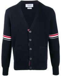 Thom Browne - Tricolour 4-bar Cardigan - Lyst