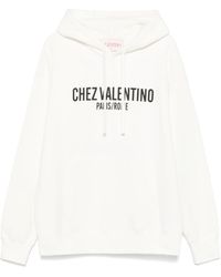 Valentino - Chez -Printed Drawstring Hoodie - Lyst