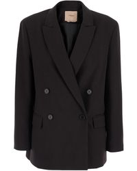 Twinset - Double-Breasted Blazer - Lyst