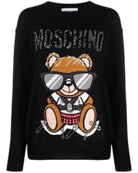 Moschino - Round-Necked Logo Sweater - Lyst