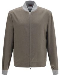 Brunello Cucinelli - Zip-Fastening Bomber Jacket - Lyst