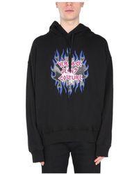 Versace Jeans Couture - Couture Logo Printed Drawstring Hoodie - Lyst