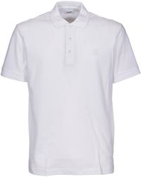 Burberry - Logo Embroidered Short-Sleeved Polo Shirt - Lyst