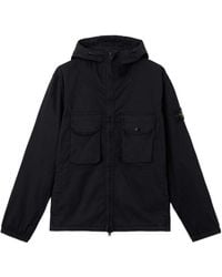 Stone Island - Comfort-Fit Hooded Zip-Up Overshirt With Chest Pockets - Lyst