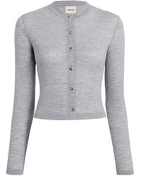KHAITE - Button-Front Wool-Blend Cardigan - Lyst