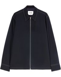 Jil Sander - Long Sleeved Zip-Up Shirt - Lyst
