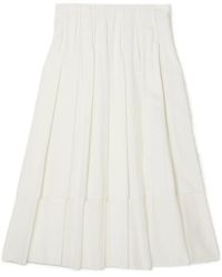 The Row - Pleated Midi Skirt - Lyst