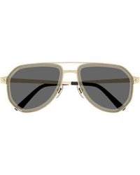 Cartier - Geometric Aviator Sunglasses - Lyst