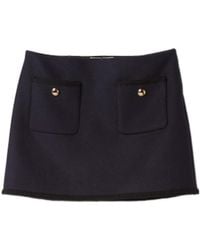 Miu Miu - Zipped Mini Skirt - Lyst