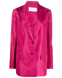 Valentino - Crinkled-Effect Single-Breasted Blazer - Lyst
