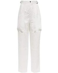 Isabel Marant - High-Rise Tapered Cotton Pants - Lyst