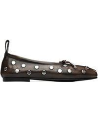 Alohas - Rosalind Stud-Embellished Leather Ballet Flats - Lyst
