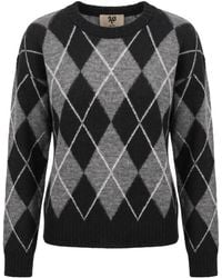 Aniye By - Rebby Argyle-Knit Sweater - Lyst