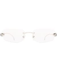 Cartier - Rectangle Frameless Glasses - Lyst