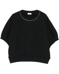 Brunello Cucinelli - Round-Neck Short-Sleeve Top - Lyst