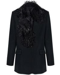 The Attico - Jacket With Ostrich Feathers - Lyst