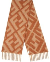 Fendi - Ff Jacquard Fringed-Edge Scarf - Lyst