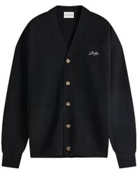 Drole de Monsieur - Drôle De Monsieur Logo Embroidered Knitted Cardigan - Lyst