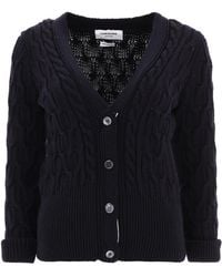 Thom Browne - Cable Knitted V-Neck Cardigan - Lyst