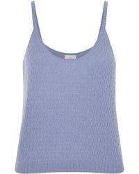 LeKasha - Fregene Pointelle Organic Cashmere Knit Tank - Lyst