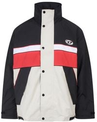 DIESEL - Color-Block High Collar Jacket - Lyst
