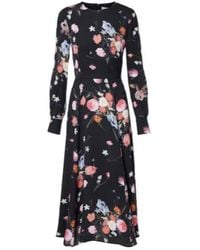 Erdem - Floral Crepe Midi Dress - Lyst
