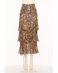 Valentino - All-Over Floral Printed Ruffled Skirt - Lyst