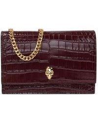 McQueen - Skull Embossed Mini Shoulder Bag - Lyst