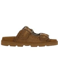Mou - Logo Logo Slippers - Lyst