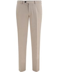 Brunello Cucinelli - Garment-Dyed Cotton Trousers - Lyst