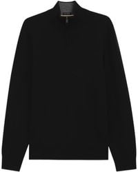 BOSS - Quarter-Zip Knitted Sweater - Lyst