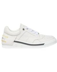 Fendi - Fender Panelled Leather Sneakers - Lyst